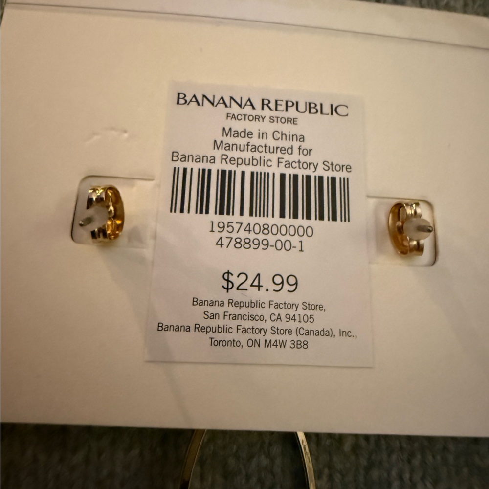 Banana Republic Elegant Gold Circle Earrings - Picture 3 of 3